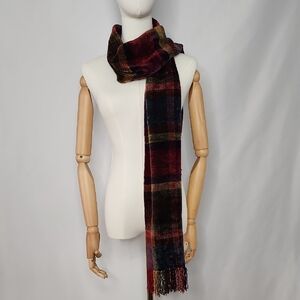 Vintage Red and Blue Plaid Scarf